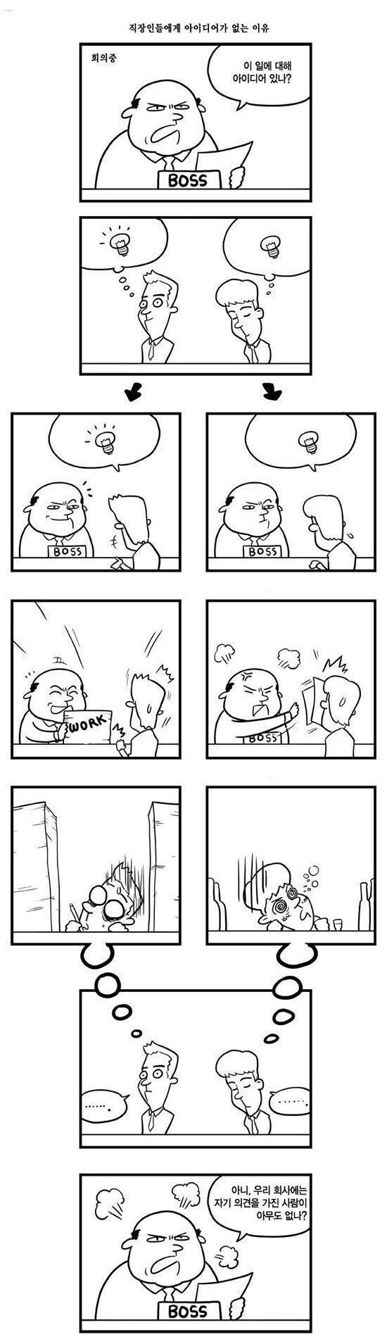 직장인들에게 아이디어가 없는 이유.manhwa