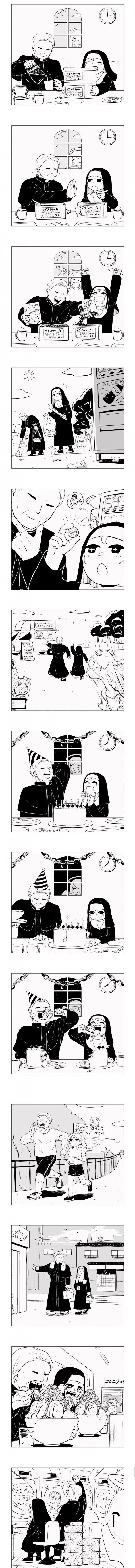 타락하는 신부와 수녀를 지켜보는 천사 만화.manhwa - 이미지 2