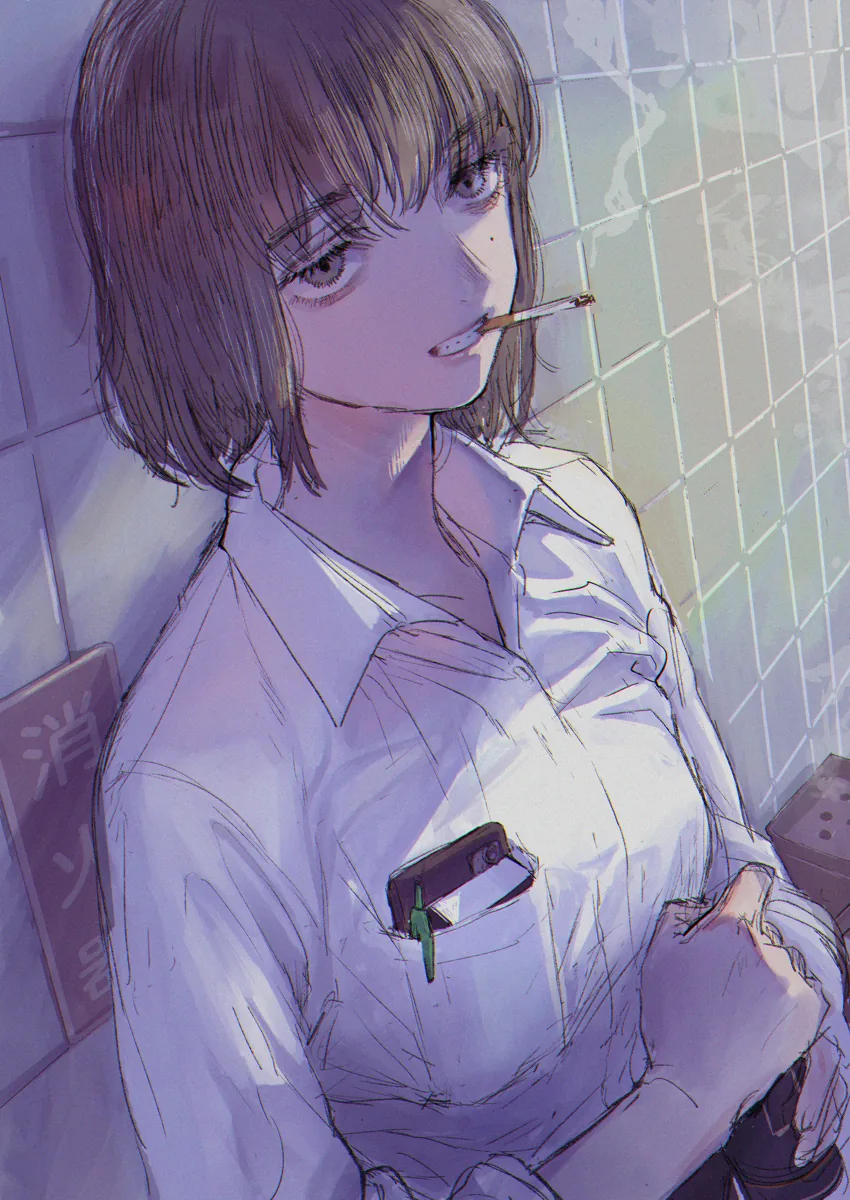 담배피는 퇴폐미 OL