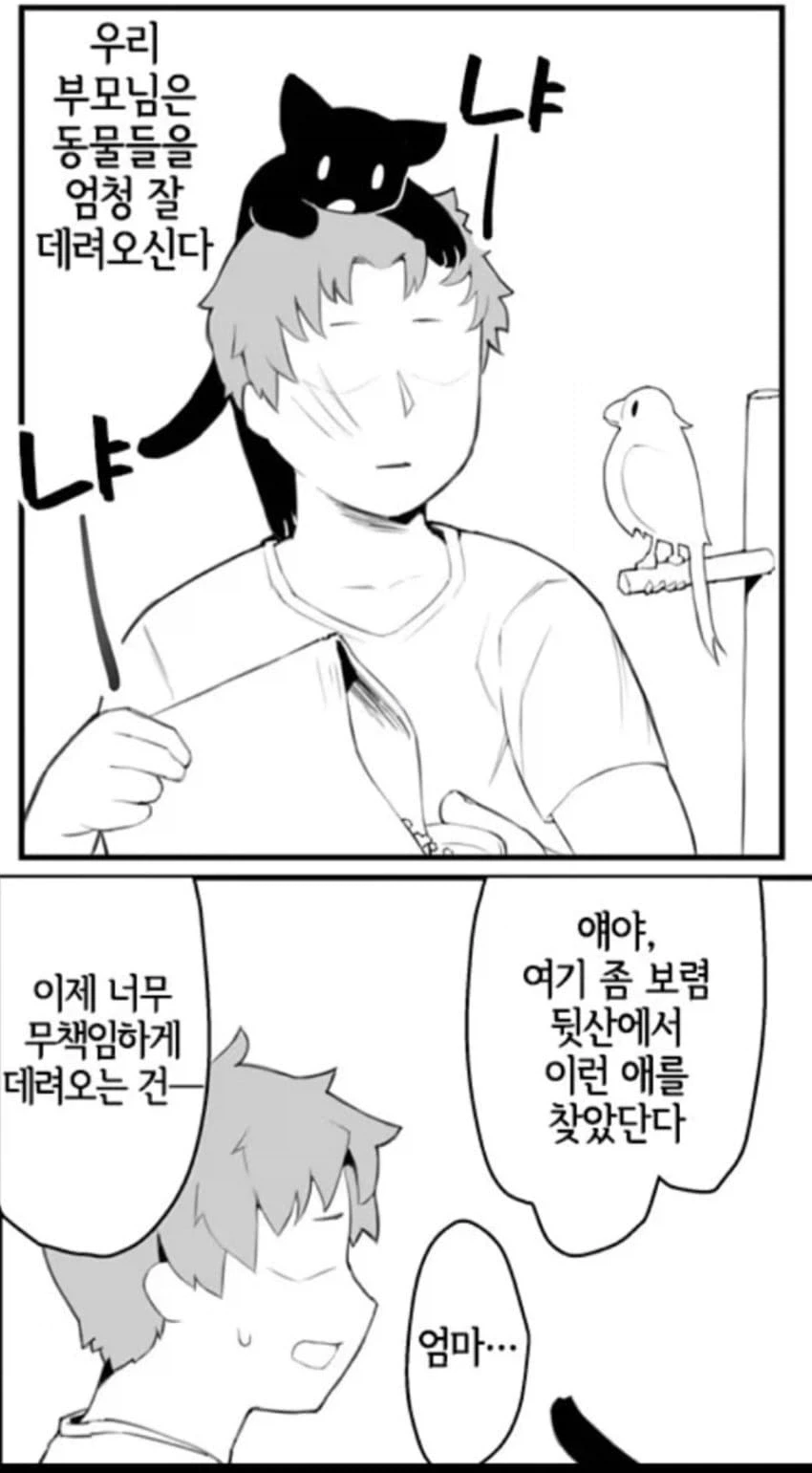 자꾸 집에 동물 데리고 오는 엄마.manhwa