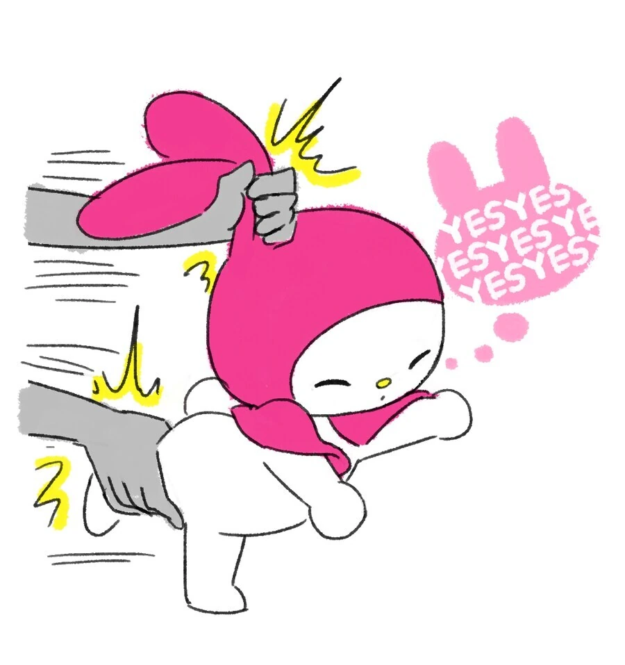 마이멜로디 샤워하는 만화 - 이미지 3