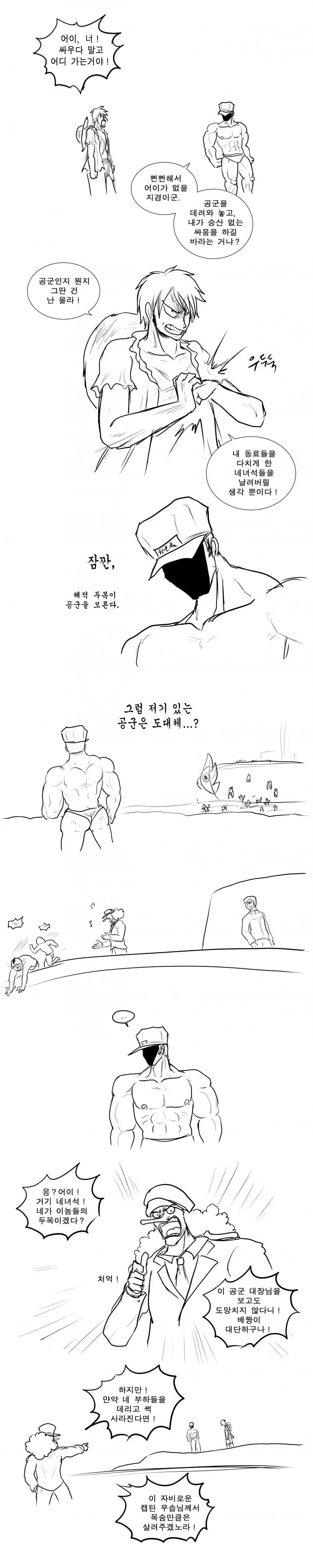 한국 해병대 vs 밀짚모자 해적단+공군(?).manwha - 이미지 20