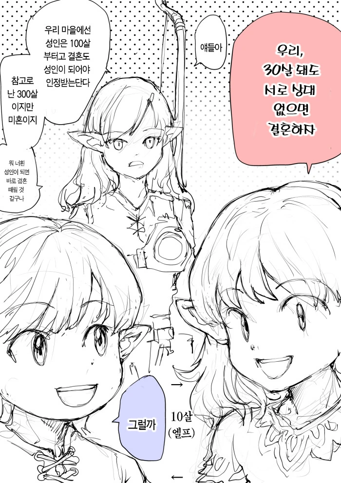 30살 돼도 결혼 못하면 서로 결혼하는.manhwa