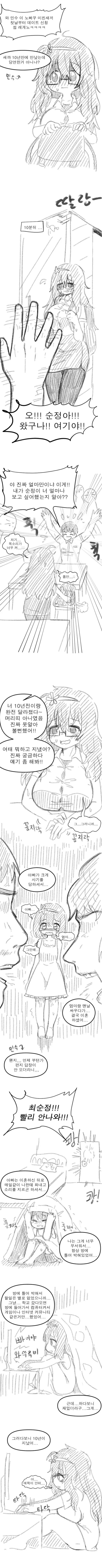 음침한 ㄱㅇ미소녀 소꿉친구 만화 - 이미지 3