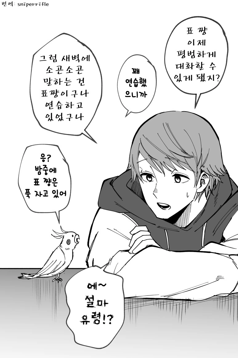 앵무새랑 같이 스토커녀 잡는 만화.manhwa